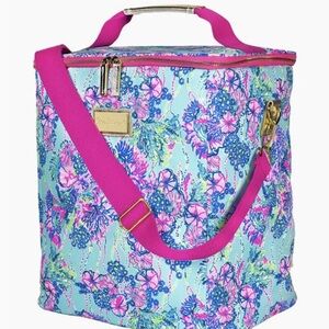 Brand New With Tags Lilly Pulitzer Insulated Wine Carrier Cooler Canvas